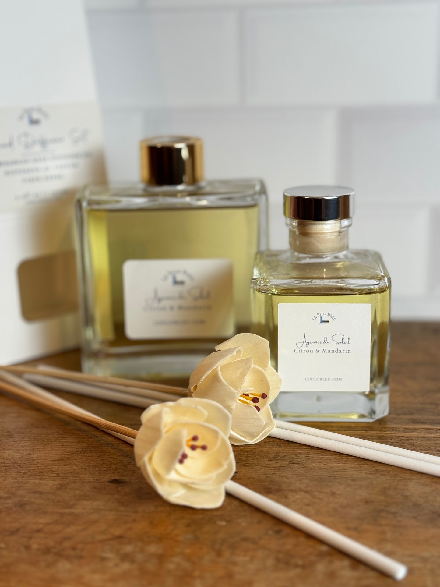 Citron & Mandarin Reed Diffuser Set // Agrumes du Soleil Diffuseur de Parfum