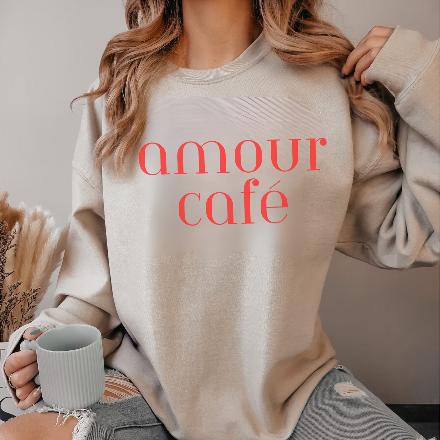 Amour Cafe Crewneck Sweatshirt