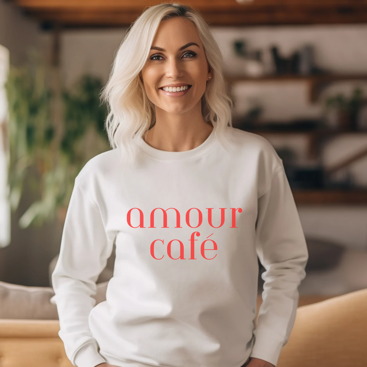 Amour Cafe Crewneck Sweatshirt