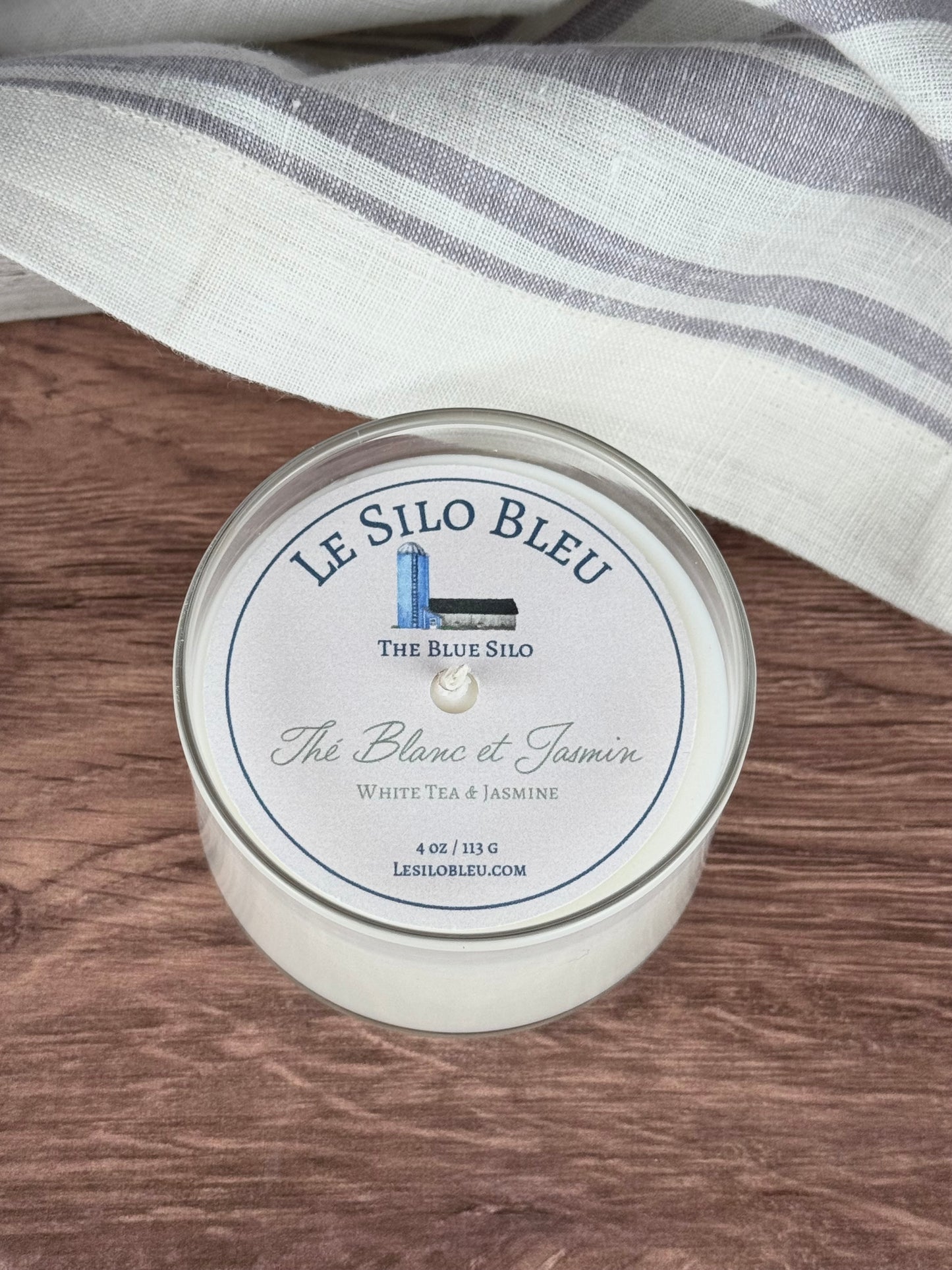 Thé Blanc et Jasmin - White Tea and Jasmine Scented Soy Wax Candle