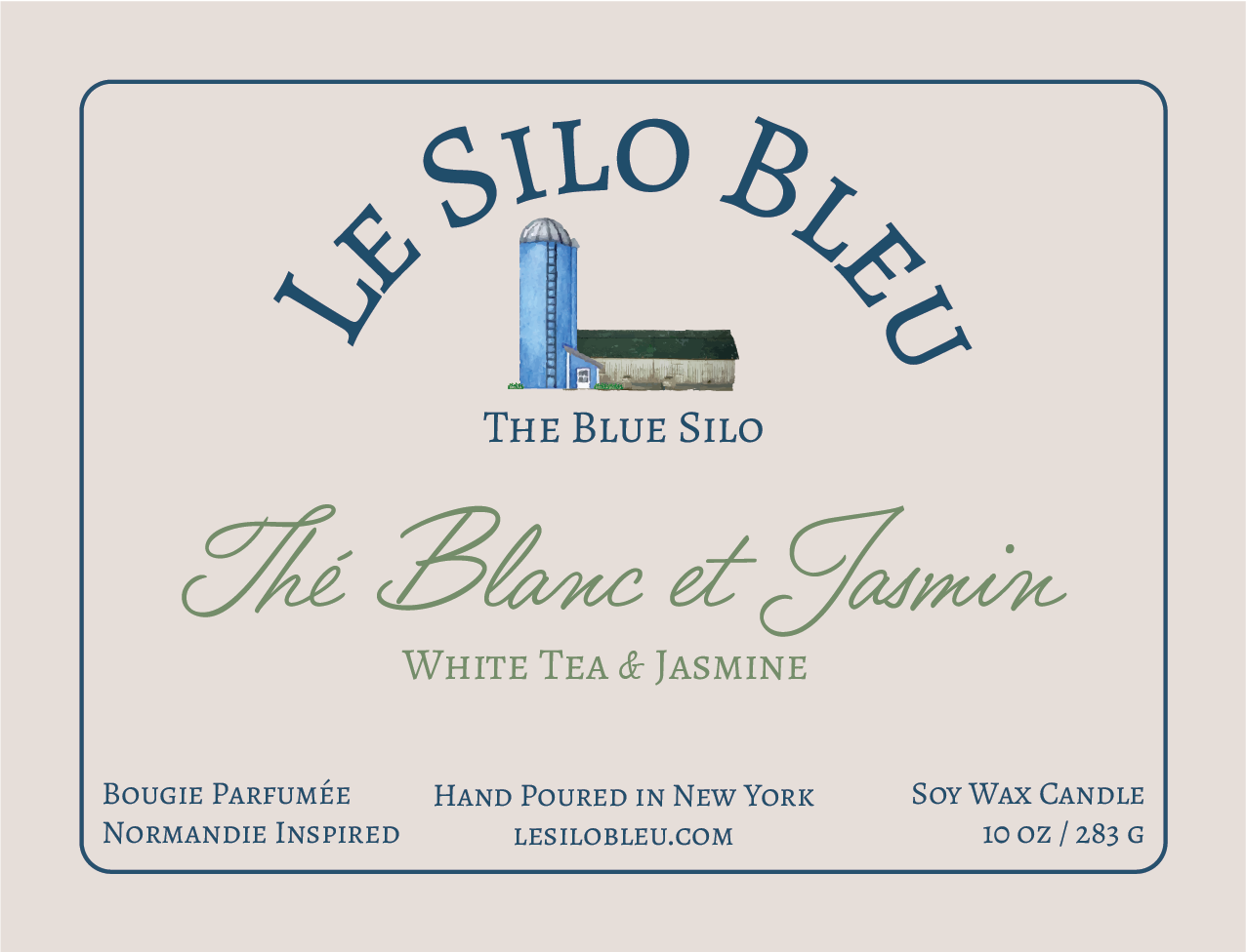 Label for The Blanc et Jasmin - White Tea and Jasmine