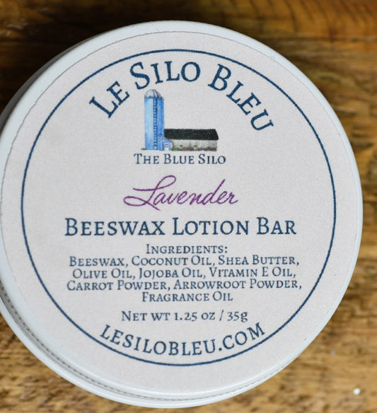 Lavender Beeswax Lotion Bar Tin 1.25oz
