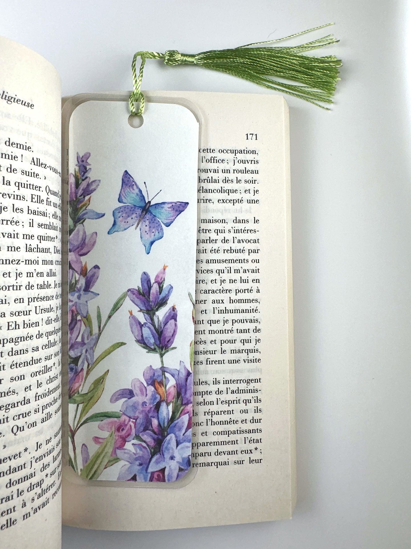 Lavender Butterfly Bookmark