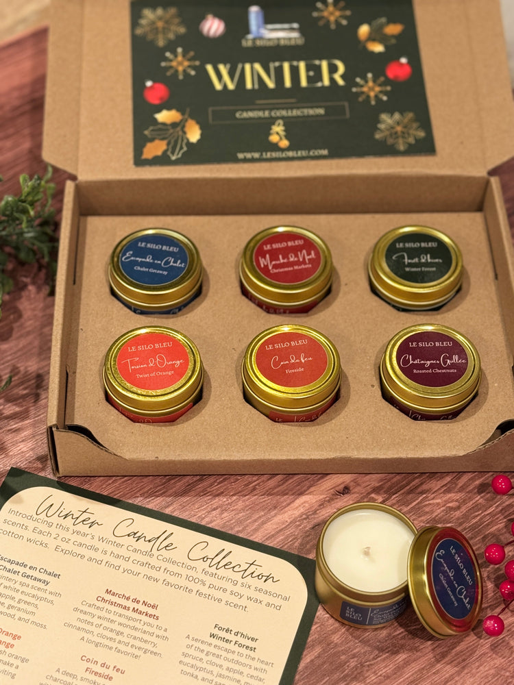 6 Large Winter Scented Candles - Winter Collection